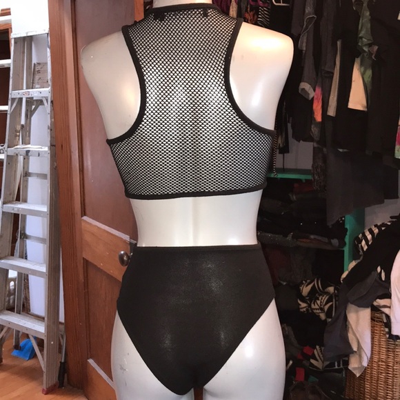 Fishnet bodysuit one piece small xs - Picture 2 of 2